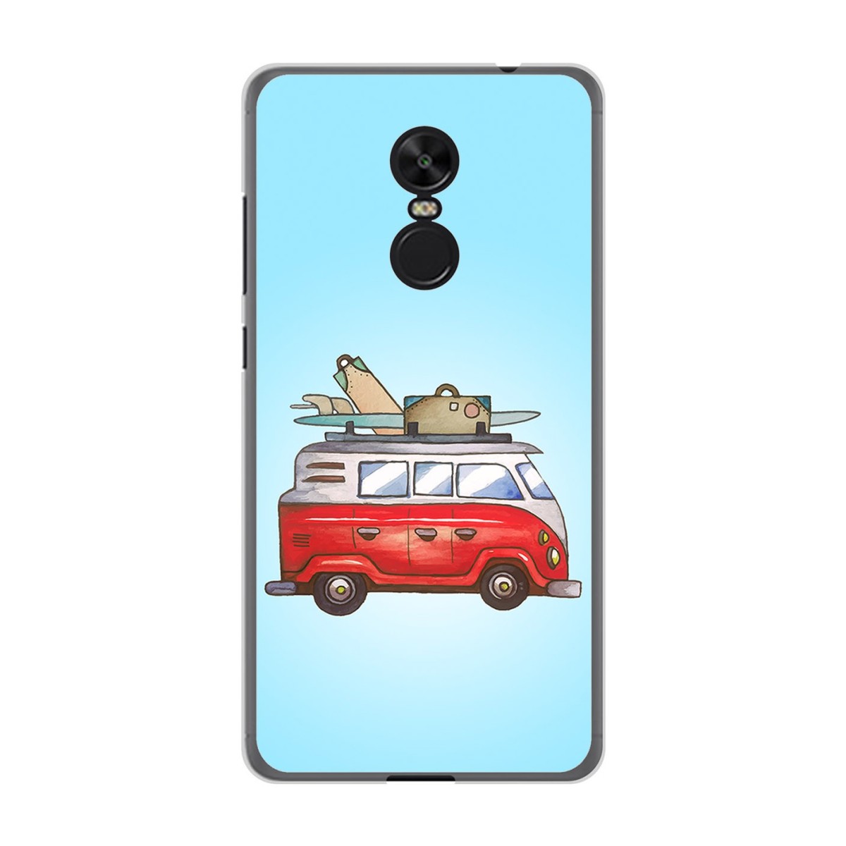 Funda Gel Tpu para Xiaomi Redmi Note 4X / Note 4 Version Global Diseño Furgoneta Dibujos