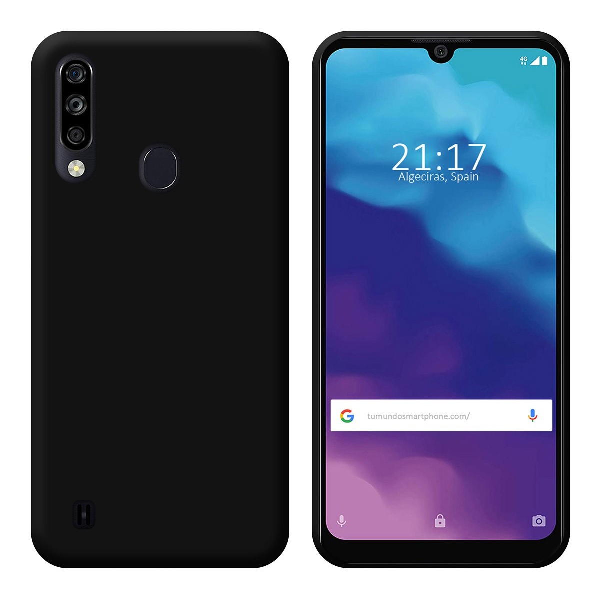 Funda Silicona Gel TPU Negra para Zte Blade A7 2020