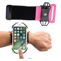 Pulsera Deportiva color Rosa con Brazalete Universal Giratorio para Teléfono