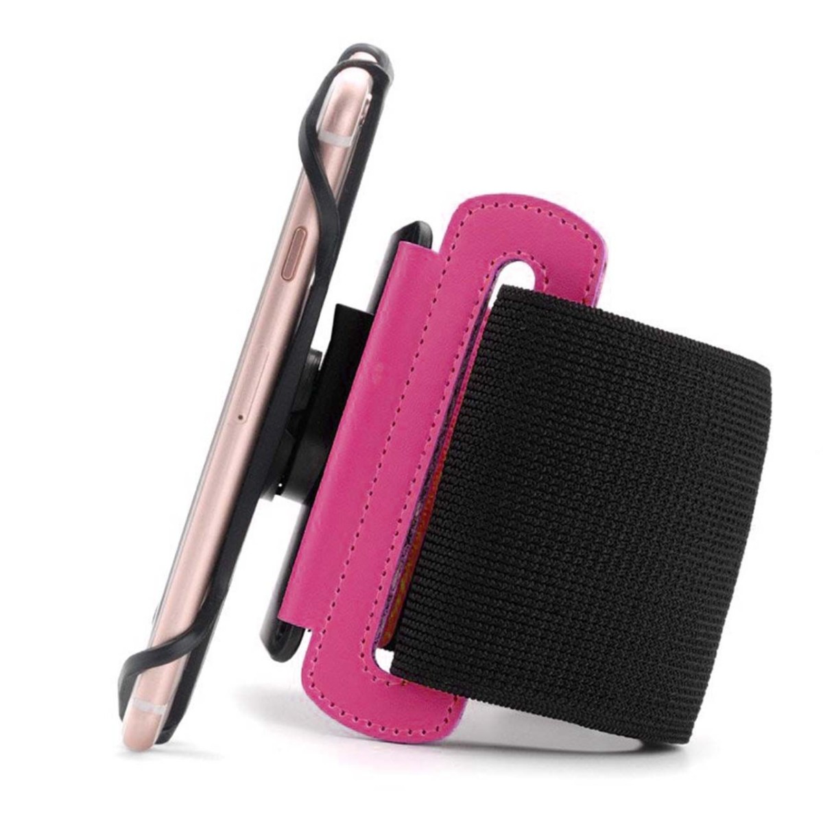 Pulsera Deportiva color Rosa con Brazalete Universal Giratorio para Teléfono