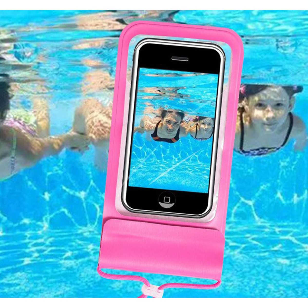 Funda Acuatica Impermeable Universal para Telefono color Rosa