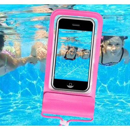 Funda Acuatica Impermeable Universal para Telefono color Rosa