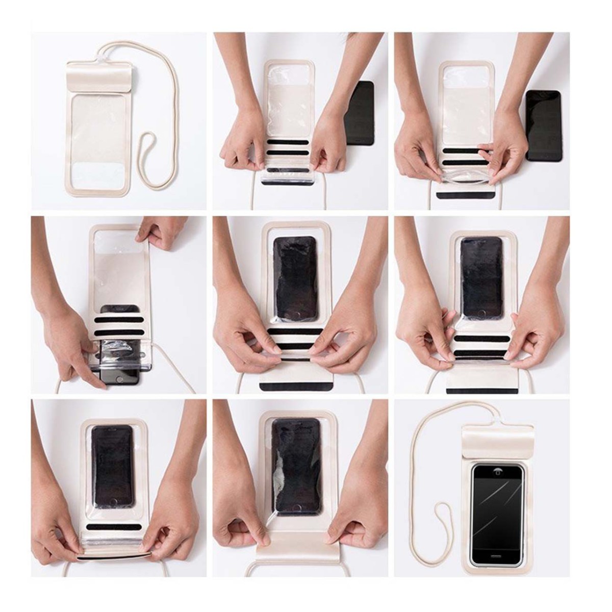 Funda Acuatica Impermeable Universal para Telefono color Rosa