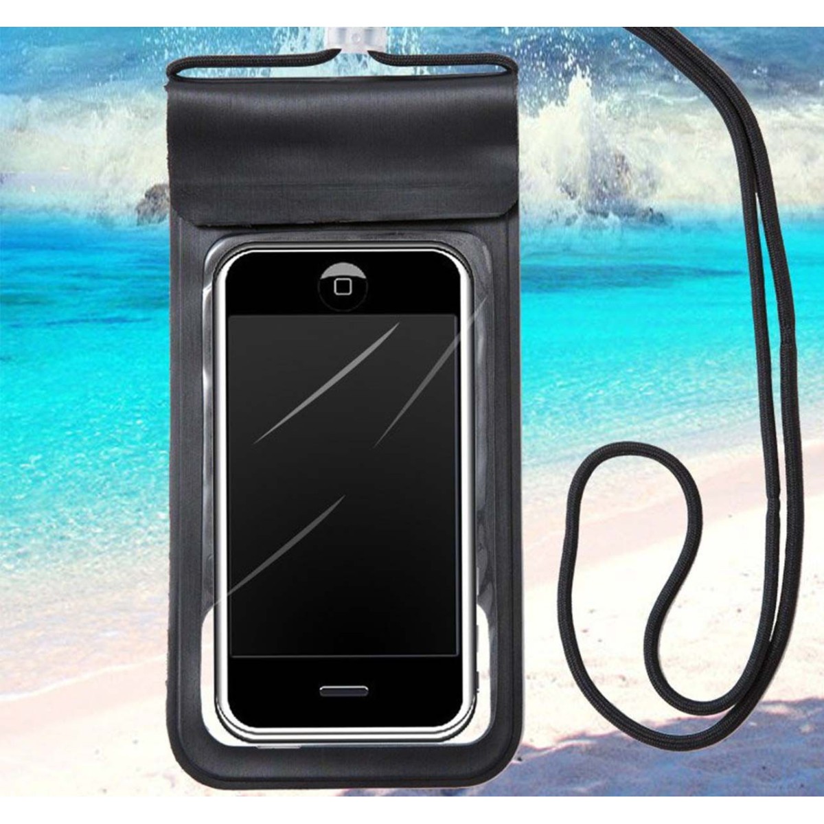 Funda Acuatica Impermeable Universal para Telefono color Negra