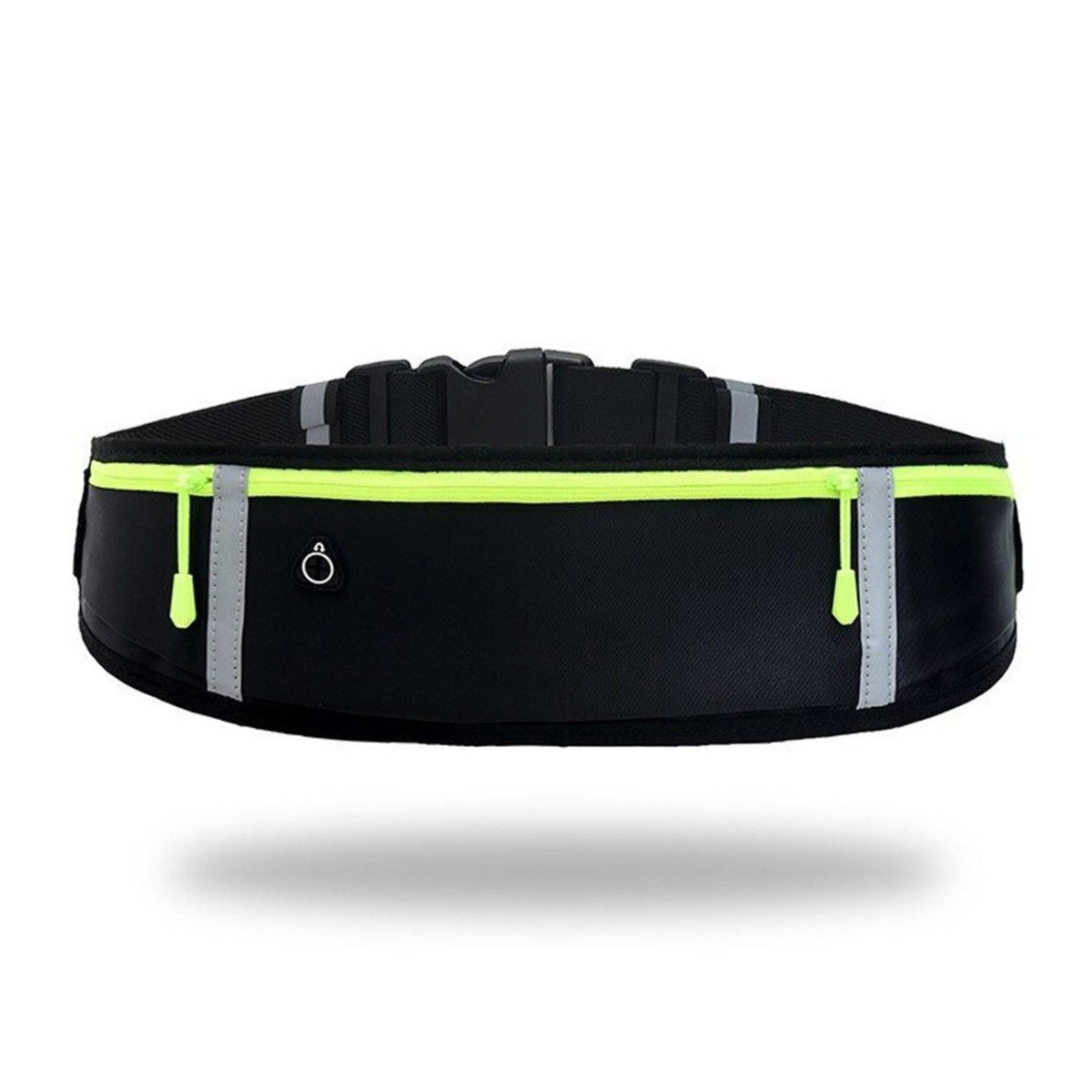 Cinturon Riñonera Reflectante para Correr Color Negro