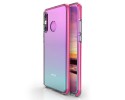Funda Silicona Gel Tpu transparente con Marco Rosa para Huawei P30 Lite