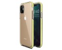 Funda Silicona Gel Tpu transparente con Marco Amarillo para Iphone 11