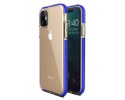 Funda Silicona Gel Tpu transparente con Marco Azul para Iphone 11