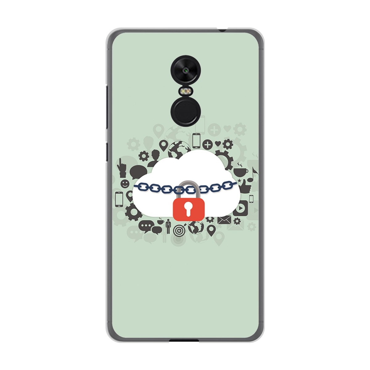 Funda Gel Tpu para Xiaomi Redmi Note 4X / Note 4 Version Global Diseño Nube Dibujos