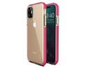 Funda Silicona Gel Tpu transparente con Marco Rosa para Iphone 11