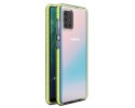 Funda Silicona Gel Tpu transparente con Marco Amarillo para Samsung Galaxy A71