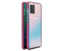 Funda Silicona Gel Tpu transparente con Marco Rosa para Samsung Galaxy A71