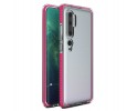 Funda Silicona Gel Tpu transparente con Marco Rosa para Xiaomi Mi Note 10