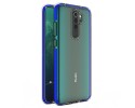 Funda Silicona Gel Tpu transparente con Marco Azul para Xiaomi Redmi Note 8 Pro