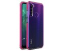 Funda Silicona Gel Tpu transparente con Marco Rosa para Xiaomi Redmi Note 8T