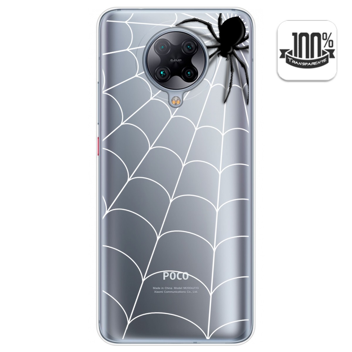 Funda Gel Transparente para Xiaomi POCO F2 Pro diseño Araña Dibujos