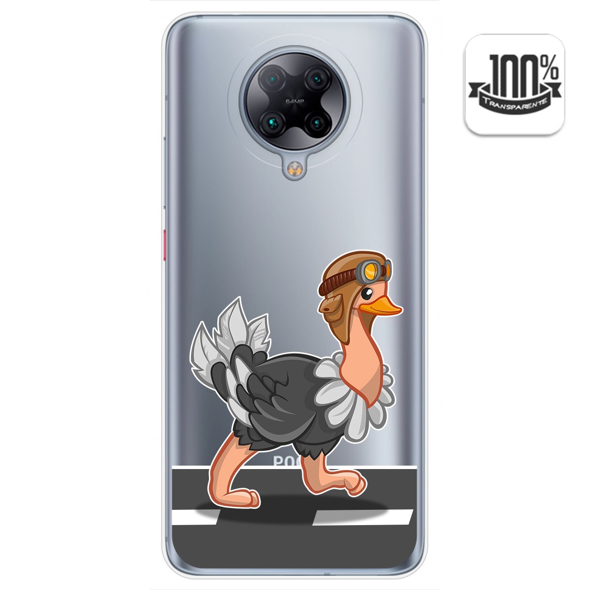 Funda Gel Transparente para Xiaomi POCO F2 Pro diseño Avestruz Dibujos