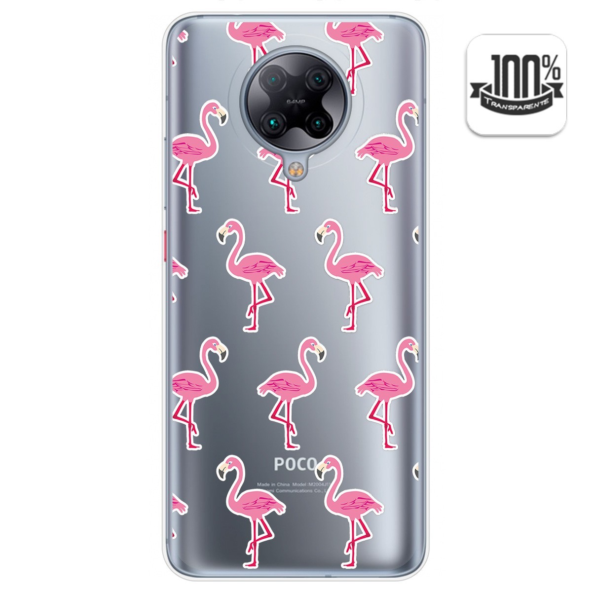 Funda Gel Transparente para Xiaomi POCO F2 Pro diseño Flamenco Dibujos