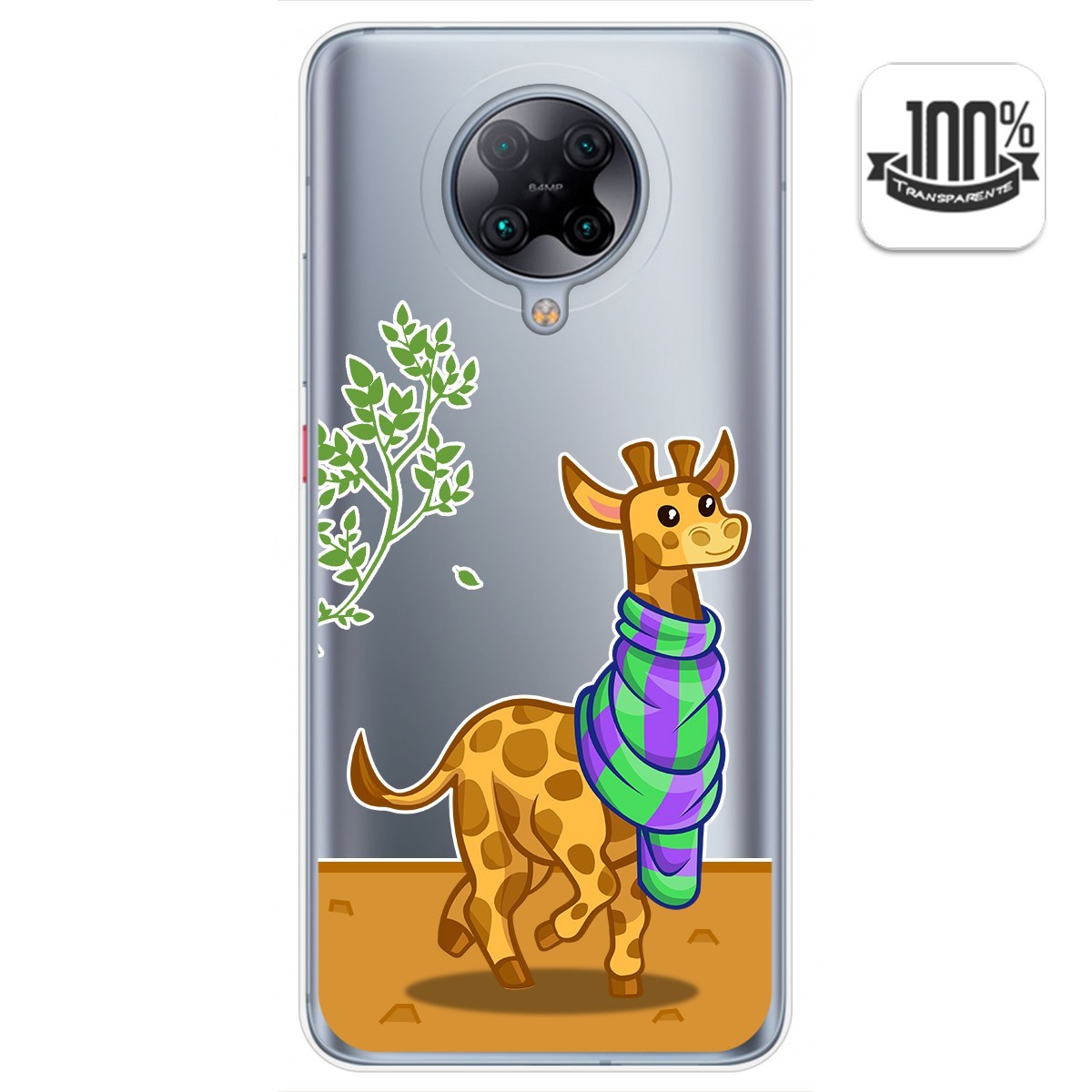 Funda Gel Transparente para Xiaomi POCO F2 Pro diseño Jirafa Dibujos