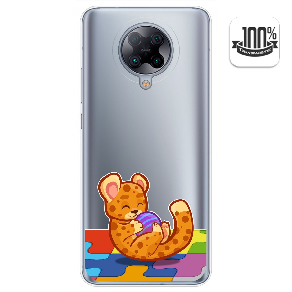 Funda Gel Transparente para Xiaomi POCO F2 Pro diseño Leopardo Dibujos