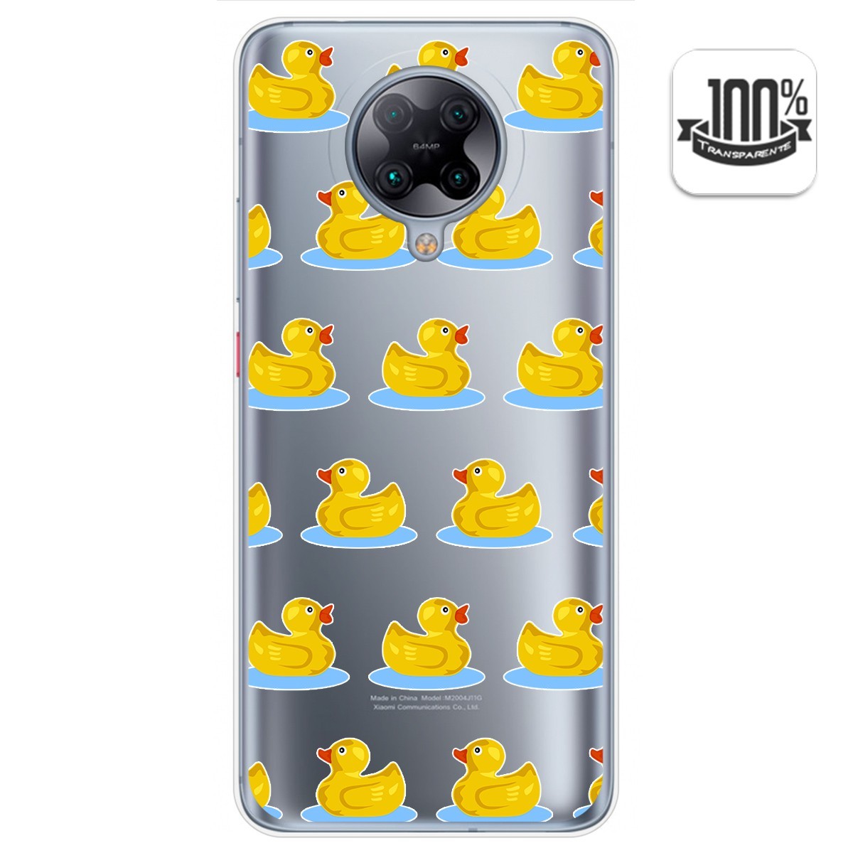 Funda Gel Transparente para Xiaomi POCO F2 Pro diseño Pato Dibujos