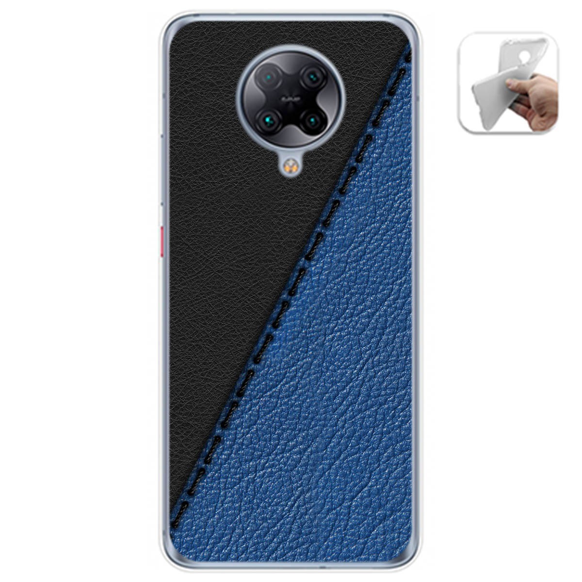 Funda Gel Tpu para Xiaomi POCO F2 Pro diseño Cuero 02 Dibujos