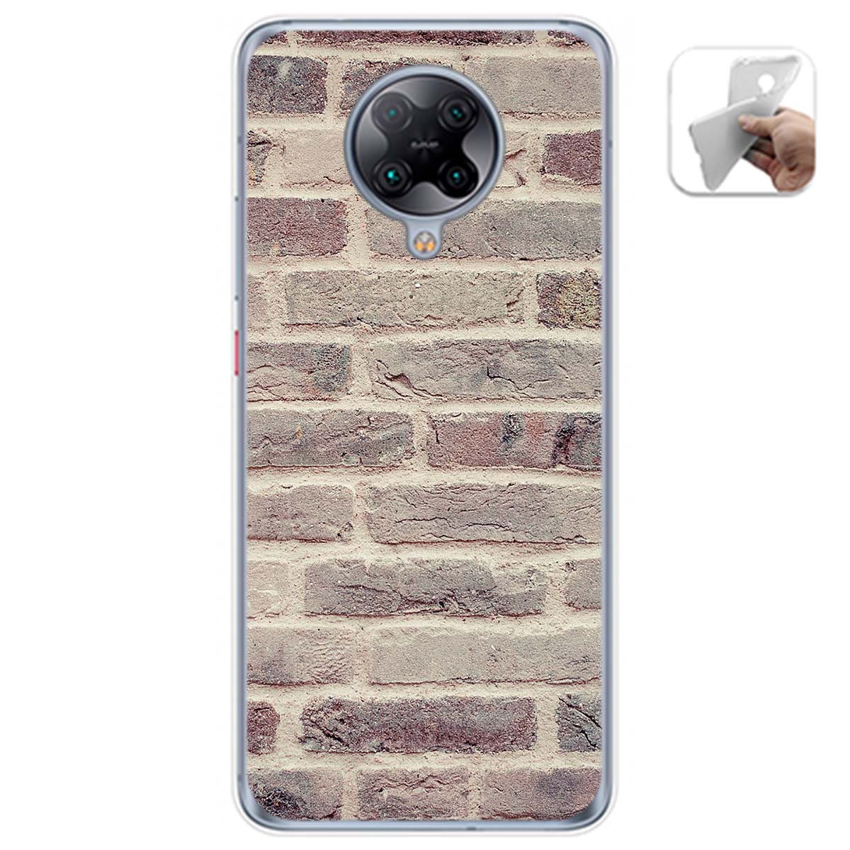 Funda Gel Tpu para Xiaomi POCO F2 Pro diseño Ladrillo 01 Dibujos