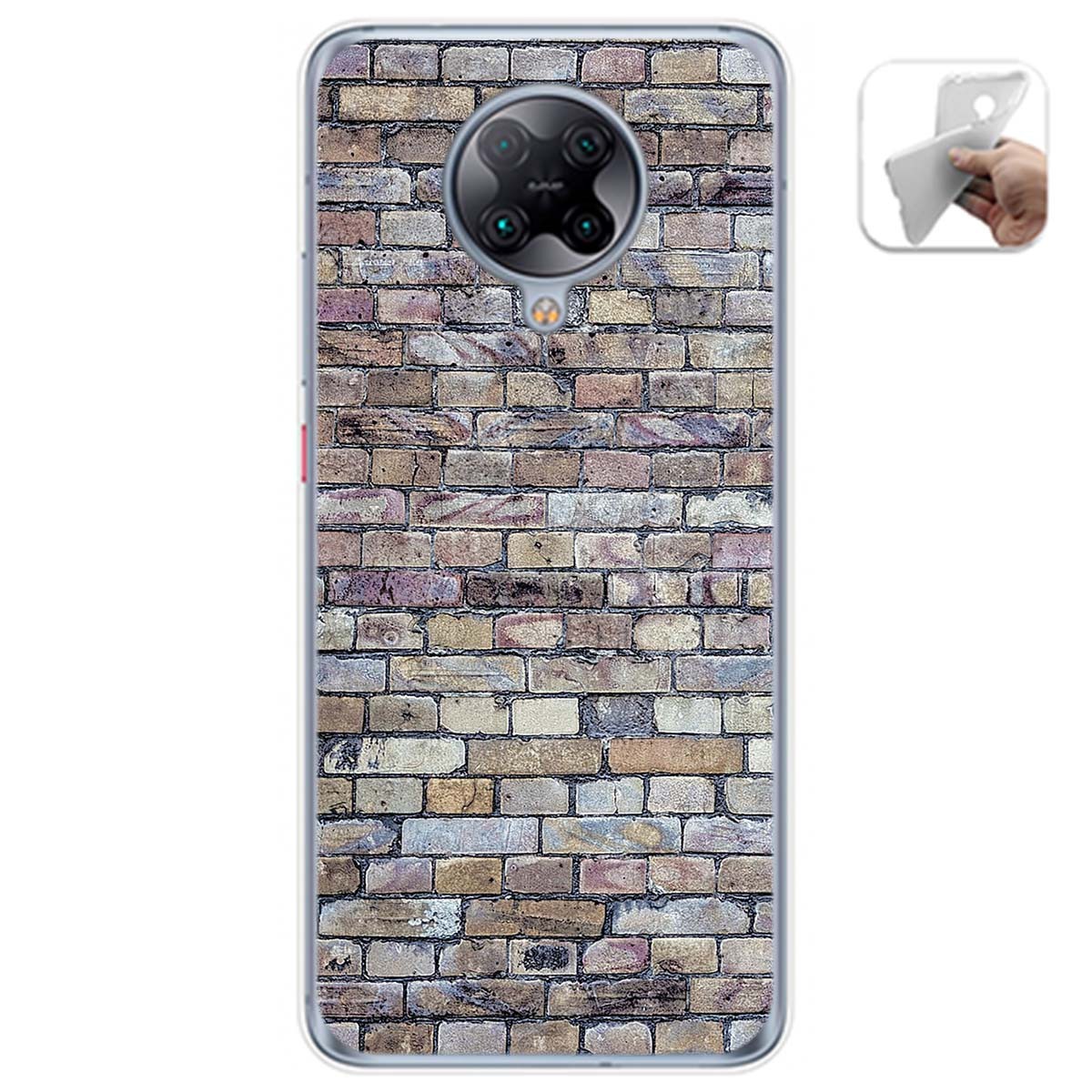 Funda Gel Tpu para Xiaomi POCO F2 Pro diseño Ladrillo 02 Dibujos