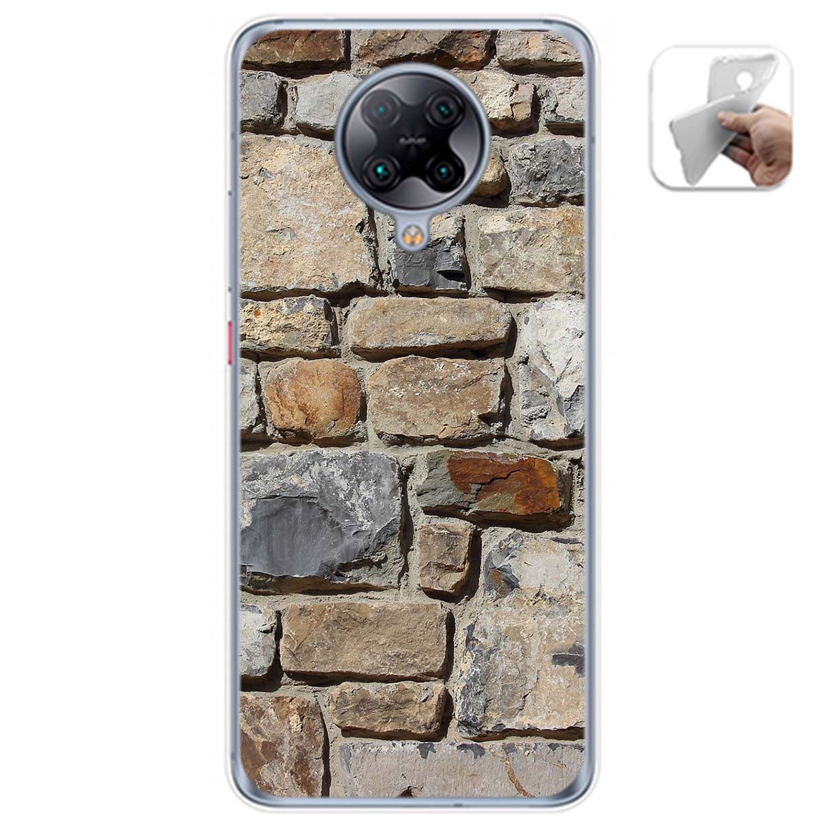 Funda Gel Tpu para Xiaomi POCO F2 Pro diseño Ladrillo 03 Dibujos