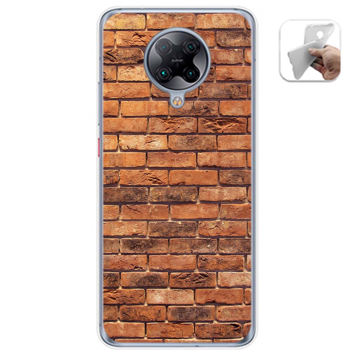 Funda Gel Tpu para Xiaomi POCO F2 Pro diseño Ladrillo 04 Dibujos