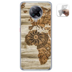 Funda Gel Tpu para Xiaomi POCO F2 Pro diseño Madera 07 Dibujos