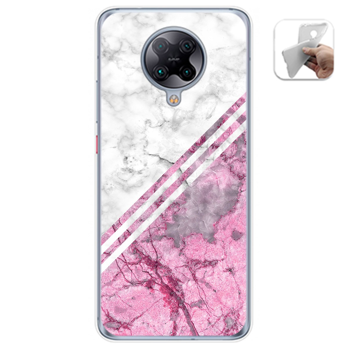 Funda Gel Tpu para Xiaomi POCO F2 Pro diseño Mármol 03 Dibujos