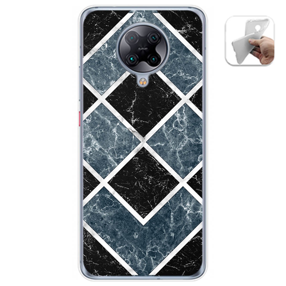 Funda Gel Tpu para Xiaomi POCO F2 Pro diseño Mármol 06 Dibujos