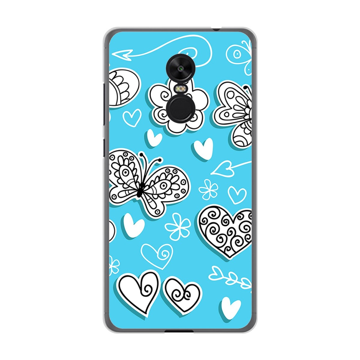 Funda Gel Tpu para Xiaomi Redmi Note 4X / Note 4 Version Global Diseño Mariposas Dibujos