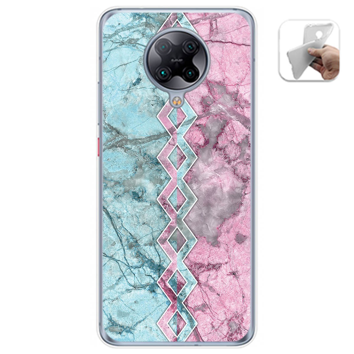Funda Gel Tpu para Xiaomi POCO F2 Pro diseño Mármol 08 Dibujos