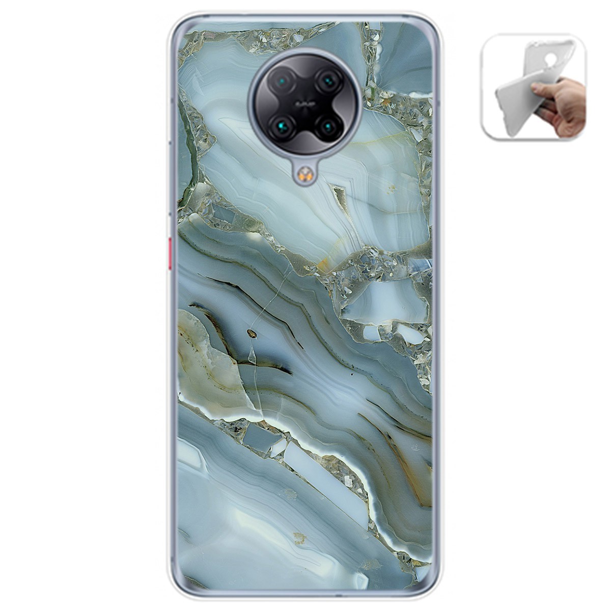 Funda Gel Tpu para Xiaomi POCO F2 Pro diseño Mármol 09 Dibujos