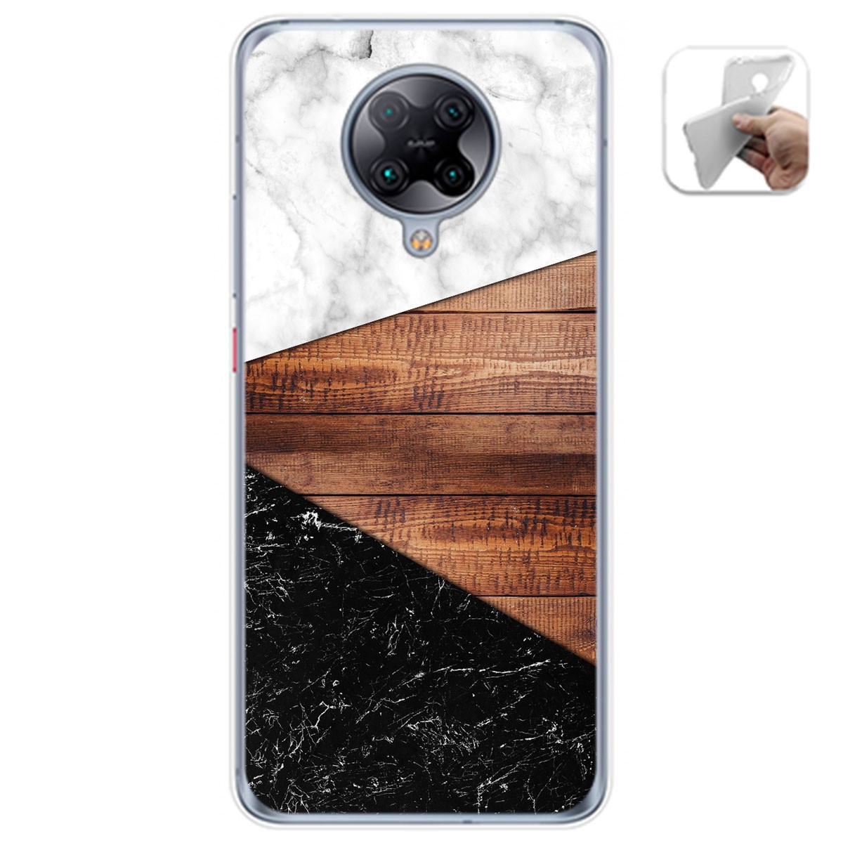 Funda Gel Tpu para Xiaomi POCO F2 Pro diseño Mármol 11 Dibujos