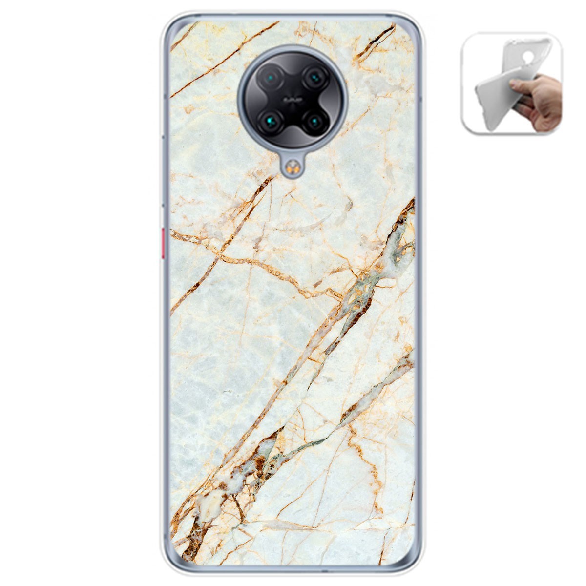 Funda Gel Tpu para Xiaomi POCO F2 Pro diseño Mármol 13 Dibujos