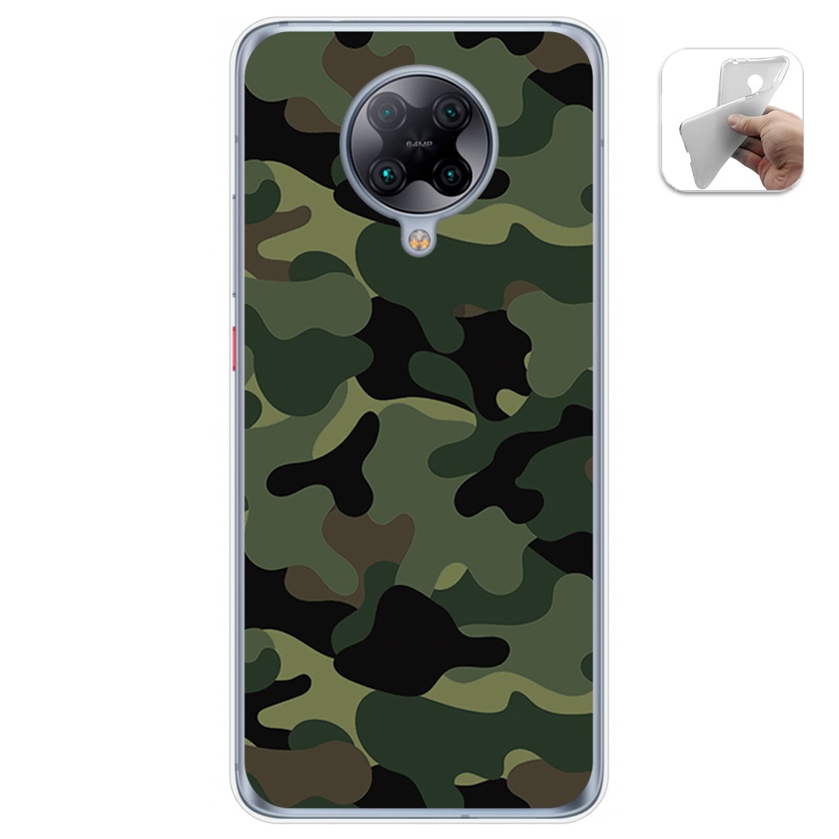 Funda Gel Tpu para Xiaomi POCO F2 Pro diseño Camuflaje Dibujos