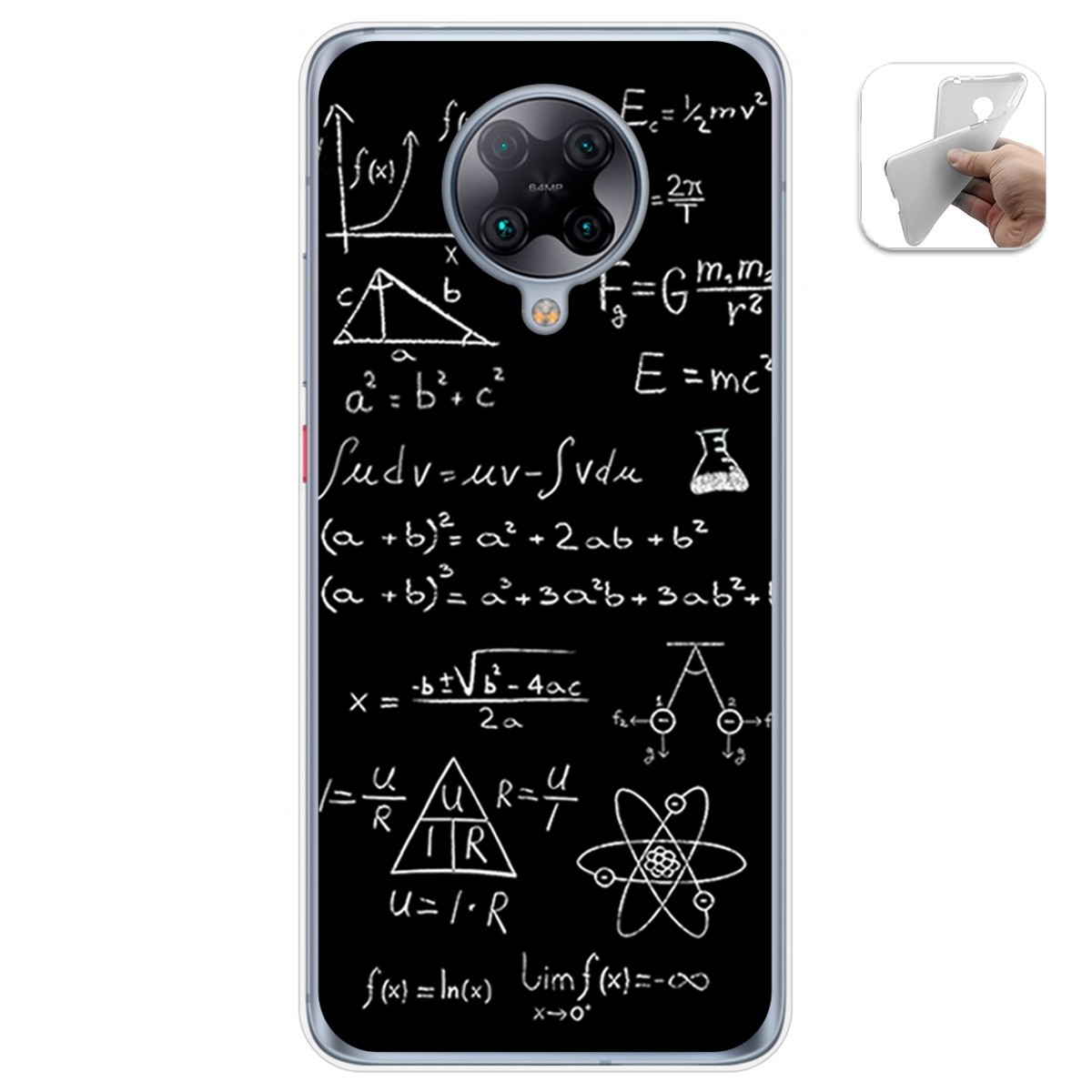 Funda Gel Tpu para Xiaomi POCO F2 Pro diseño Formulas Dibujos