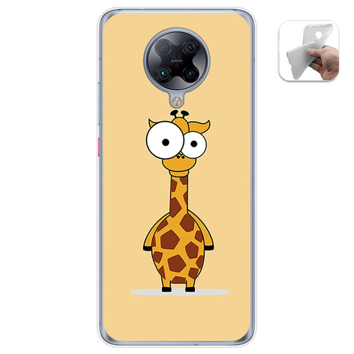 Funda Gel Tpu para Xiaomi POCO F2 Pro diseño Jirafa Dibujos