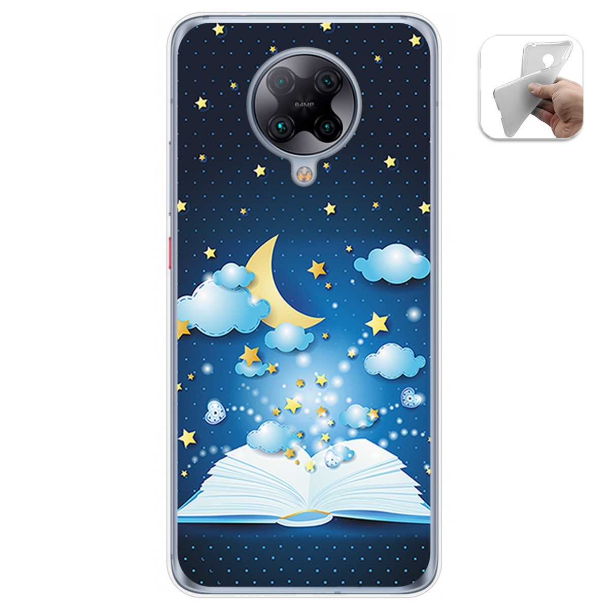 Funda Gel Tpu para Xiaomi POCO F2 Pro diseño Libro Cuentos Dibujos