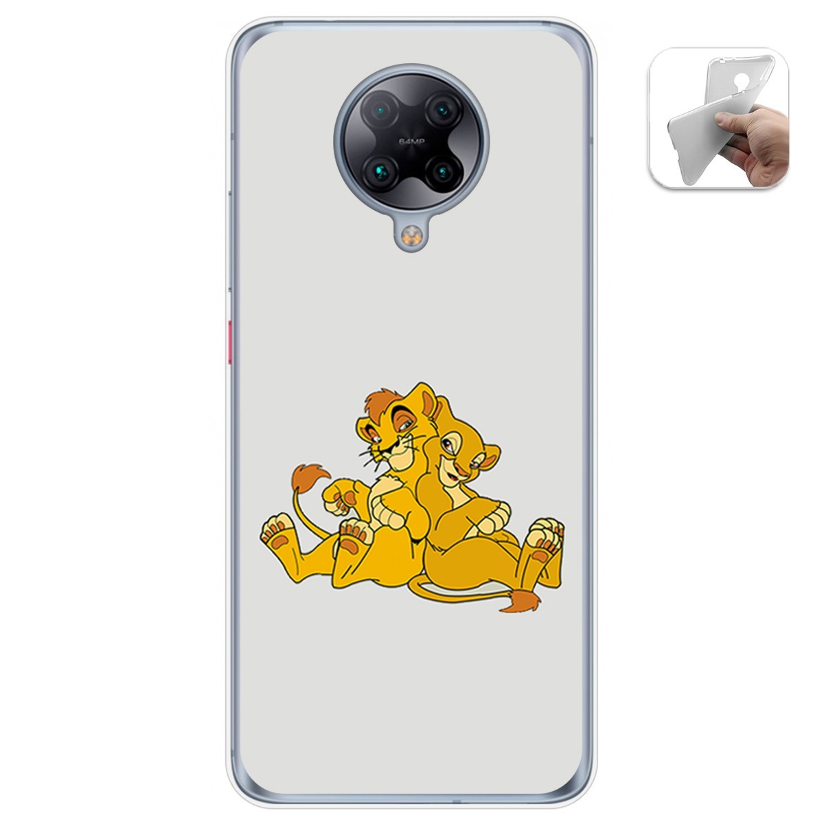 Funda Gel Tpu para Xiaomi POCO F2 Pro diseño Leones Dibujos