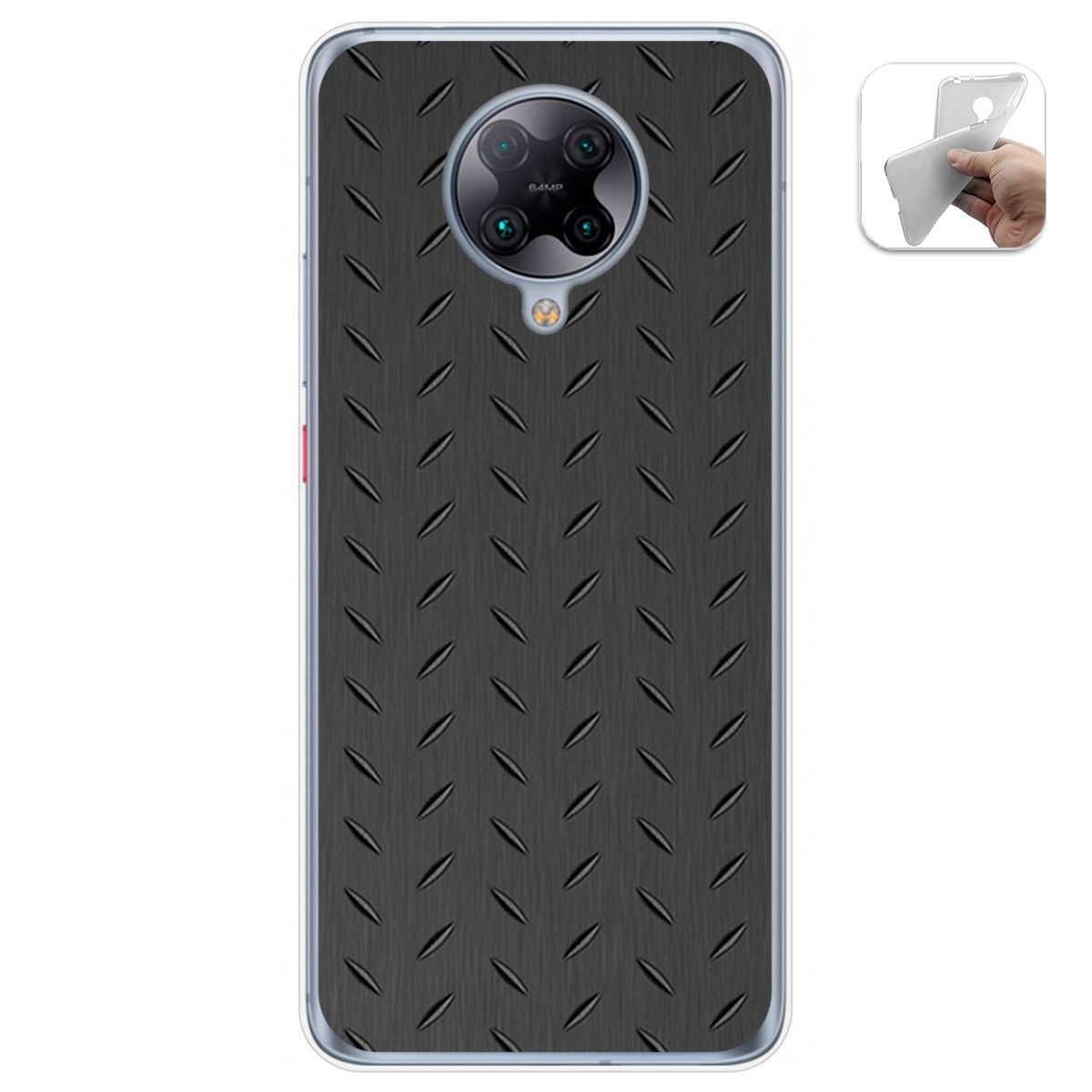 Funda Gel Tpu para Xiaomi POCO F2 Pro diseño Metal Dibujos