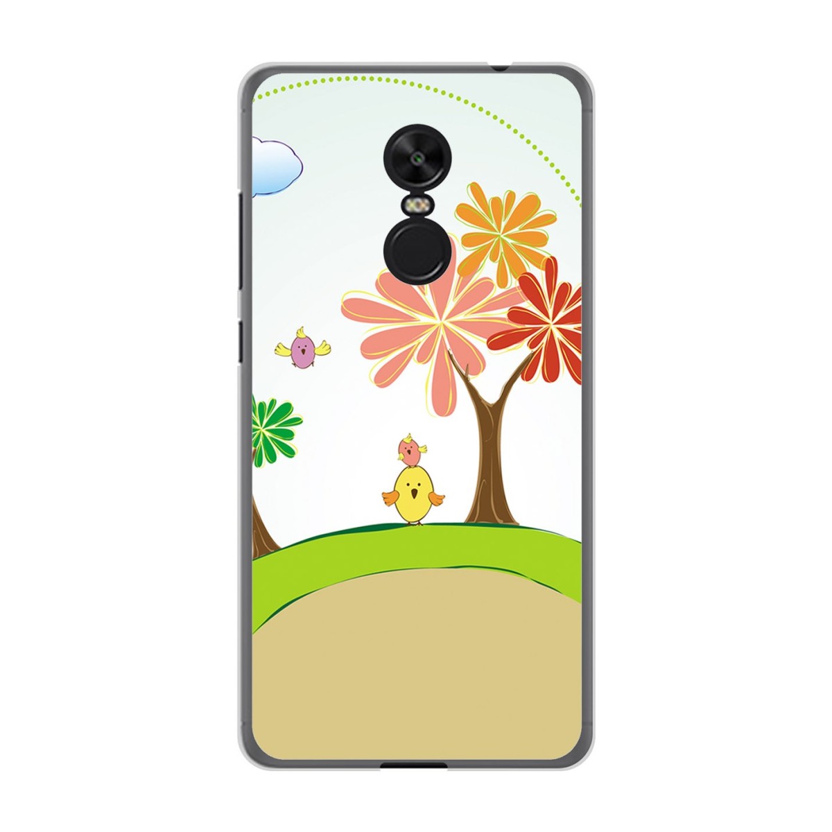 Funda Gel Tpu para Xiaomi Redmi Note 4X / Note 4 Version Global Diseño Primavera Dibujos