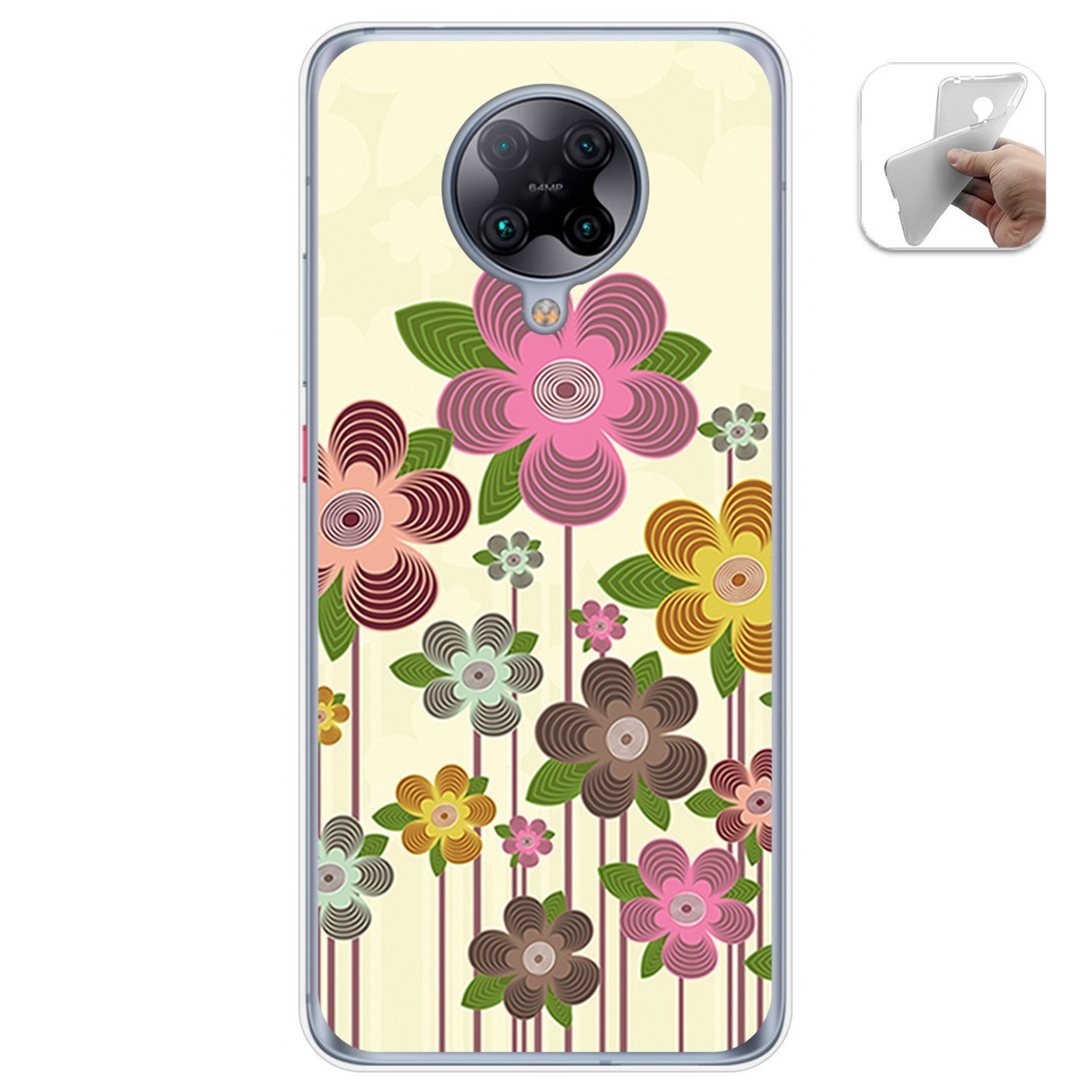 Funda Gel Tpu para Xiaomi POCO F2 Pro diseño Primavera En Flor Dibujos