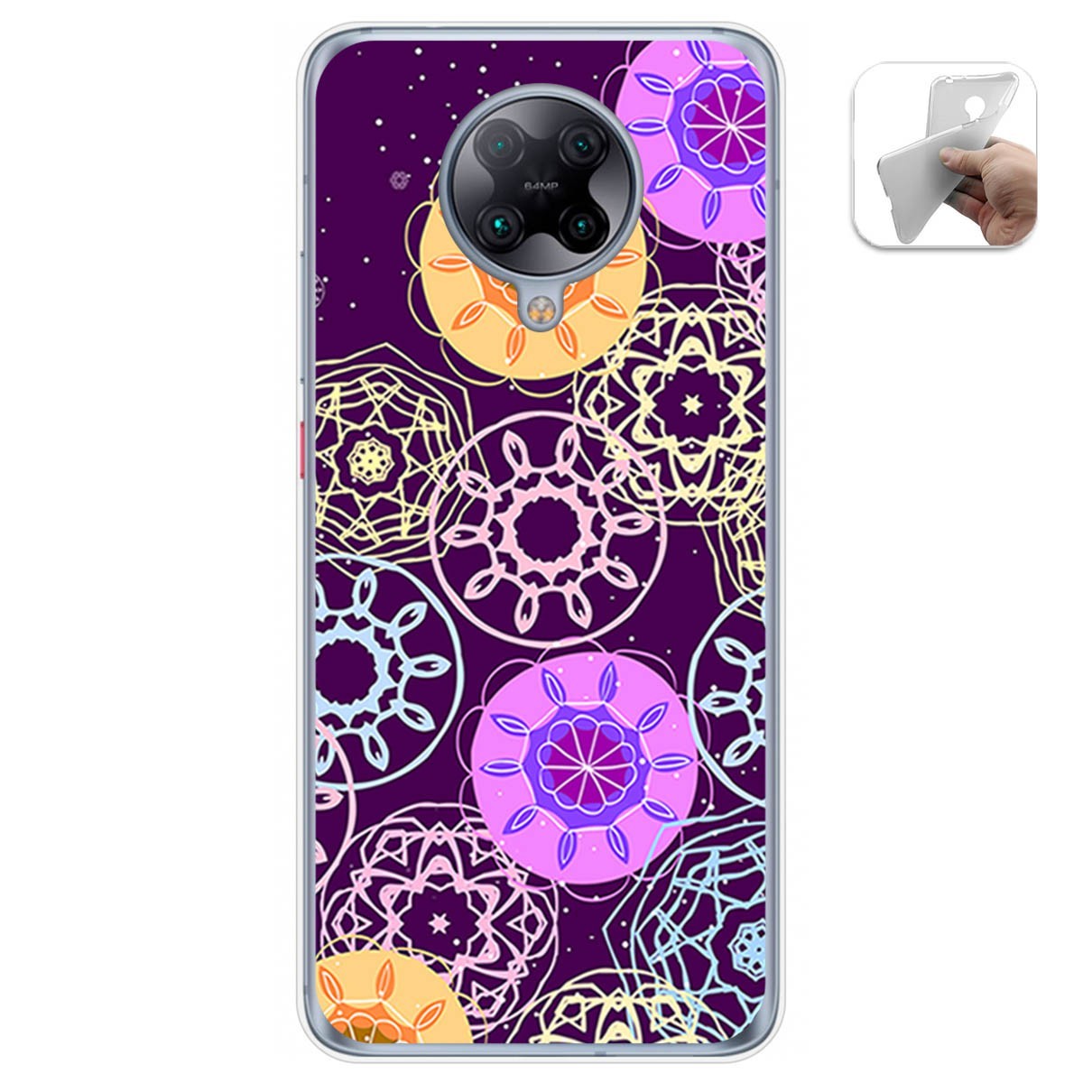 Funda Gel Tpu para Xiaomi POCO F2 Pro diseño Radial Dibujos