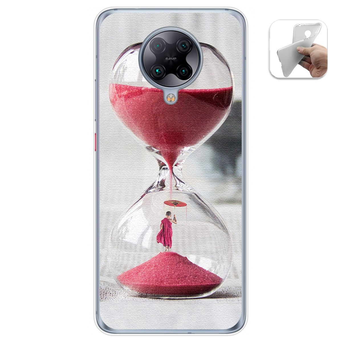 Funda Gel Tpu para Xiaomi POCO F2 Pro diseño Reloj Dibujos