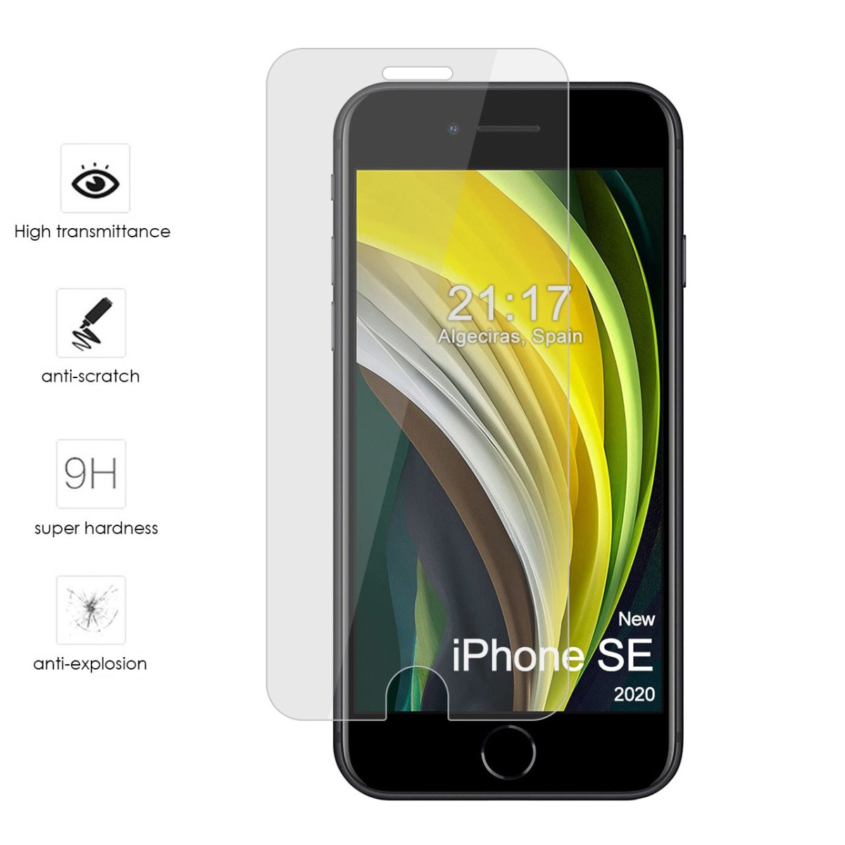 Protector Cristal Templado para Iphone SE 2020 Vidrio