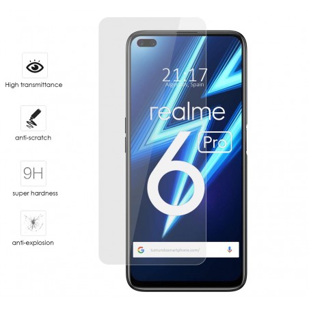 Protector Cristal Templado para Realme 6 Pro Vidrio